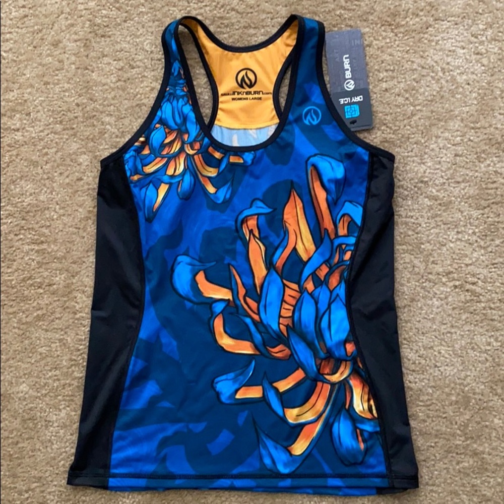 InknBurn Bloom Racerback Tank size L